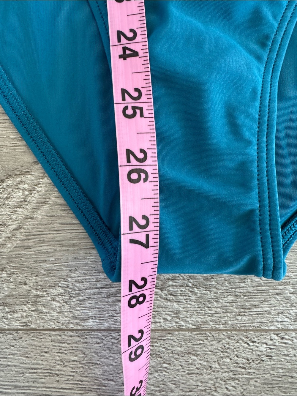 Quince Italian Plunge One Piece Swimsuit Lagoon Teal Blue Size Medium - Picture 9 of 9
